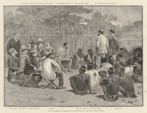 La Reina Swazi en Conferencia con los Comisionados Británicos y del Transvaal de William Barnes Wollen